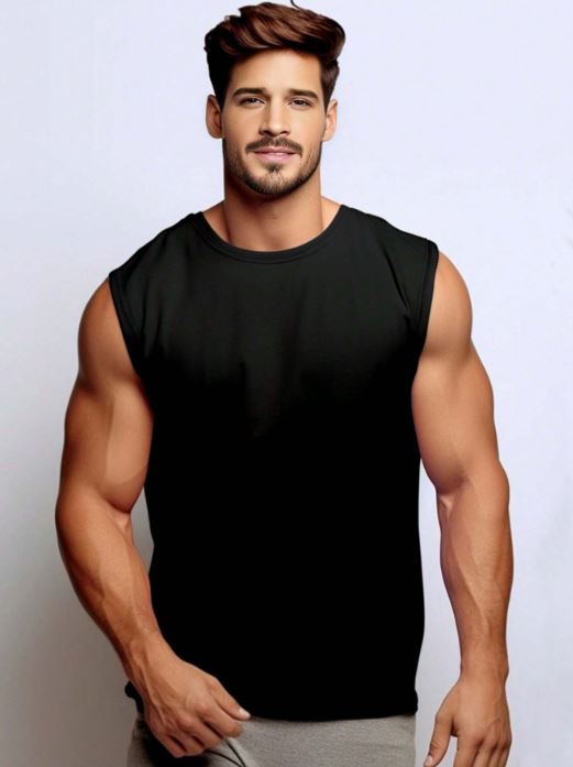 MEN'S ROUND NECK SLEEVELESS VEST