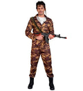 Men's Soldier Costume, Brown Camo