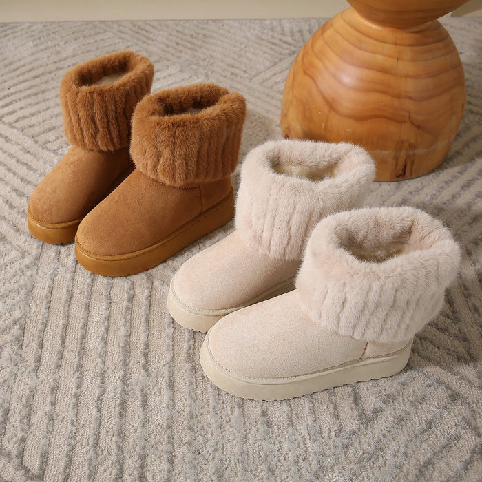 Mid-Calf Snow Boots for Women – Stylish & Warm Comfort