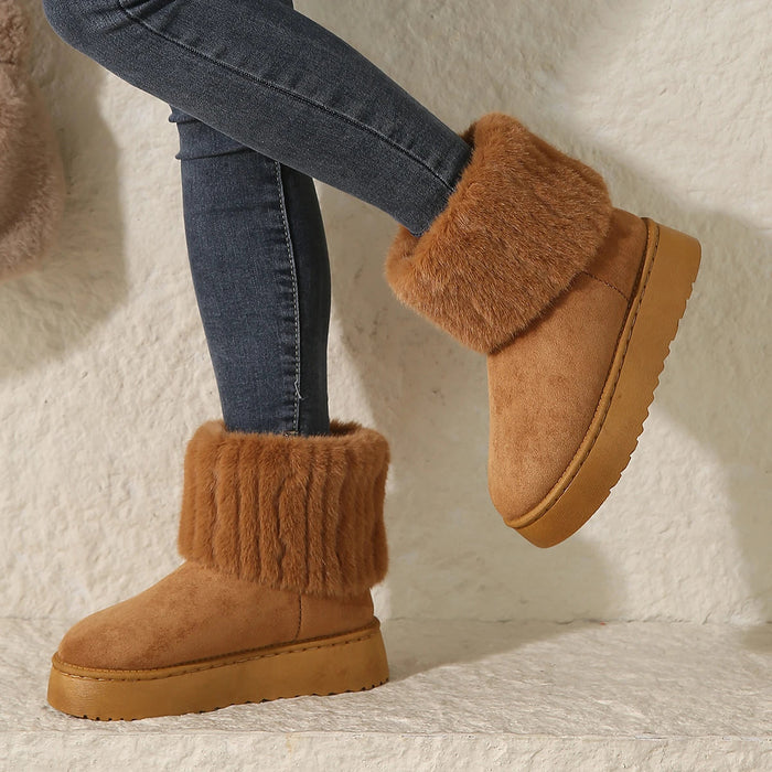 Mid-Calf Snow Boots for Women – Stylish & Warm Comfort