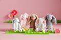 Mini Plush Pal Bunnies- Five Colors - Pine & Moss