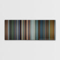 Mission: Impossible III color palette canvas print: thousands of thin vertical stripes of color