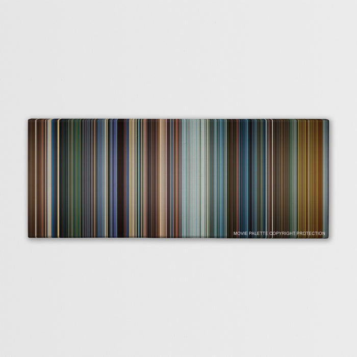 Mission: Impossible III color palette canvas print: thousands of thin vertical stripes of color