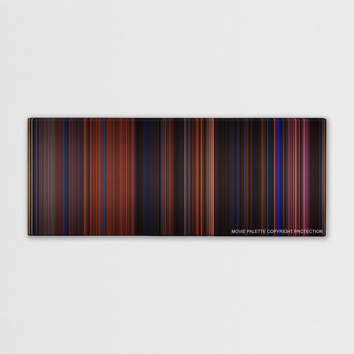 Moulin Rouge! color palette canvas print: thousands of thin vertical stripes of color