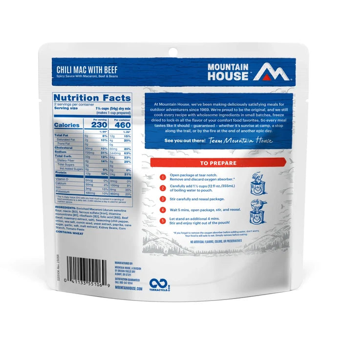 Mountain House Chili Mac w/ Beef Pouch (CLEARANCE)
