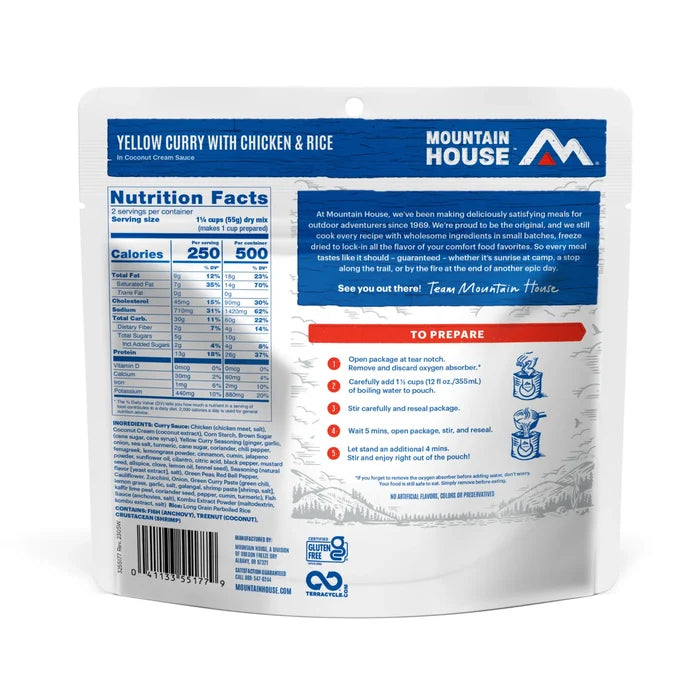 Mountain House Yellow Curry with Chicken & Rice Pouch
