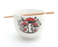 Mushroom Noodle Bowl with Chopsticks - Pine & Moss