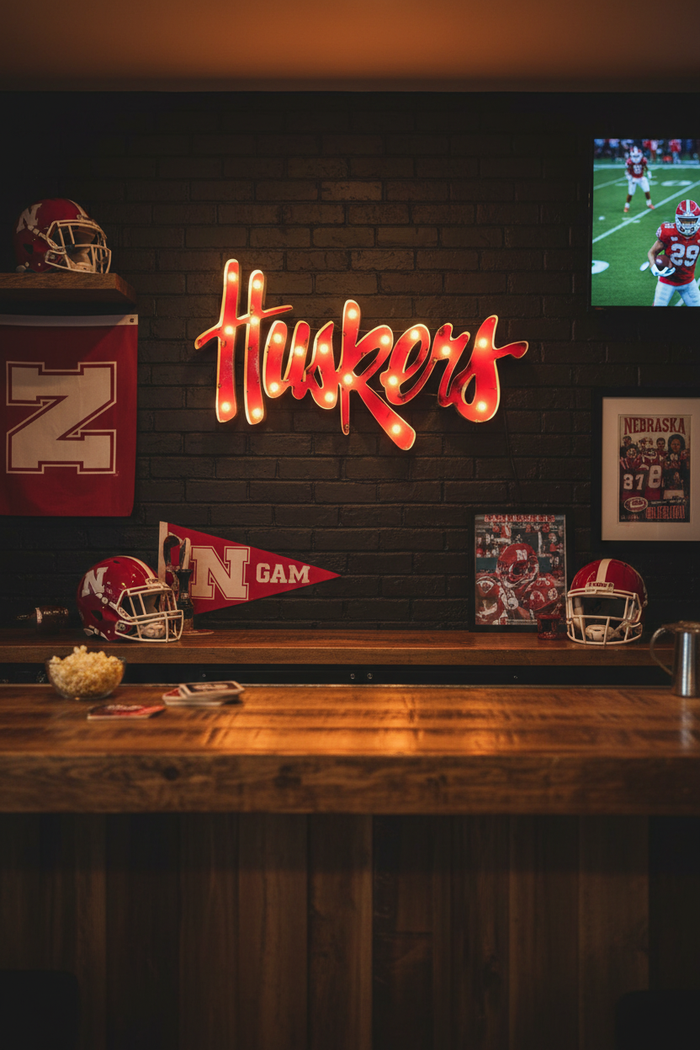 Nebraska Huskers Game Room Vertical