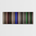 Neighbors color palette canvas print: thousands of thin vertical stripes of color