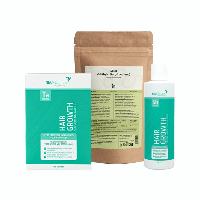 Neofollics Shampoo + Tablets & MSM Powder