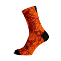 Neon Slide Orange Crew Socks