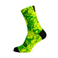 Neon Slide Yellow Crew Socks