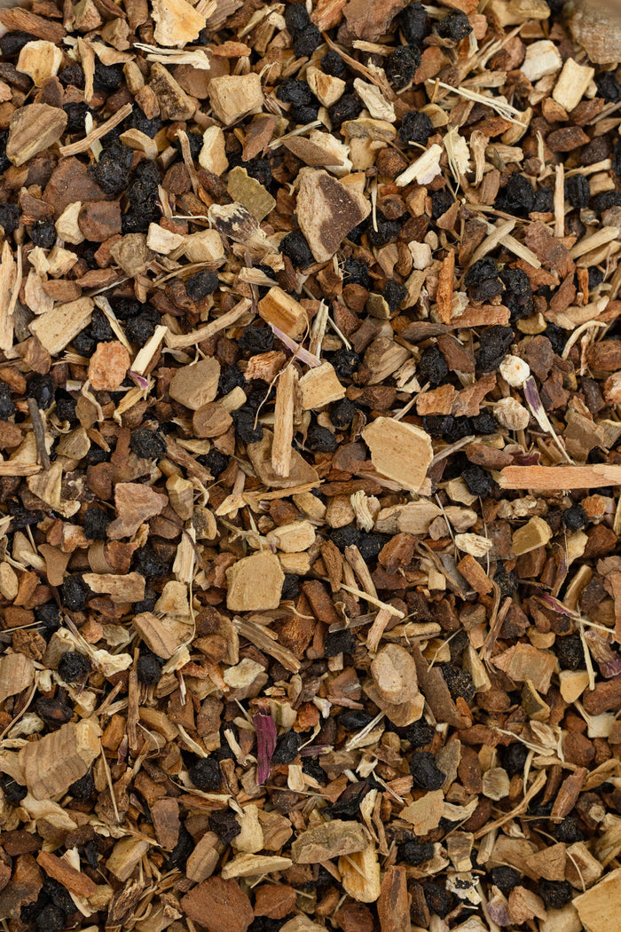 Close-up of a pile of dried herbs and spices