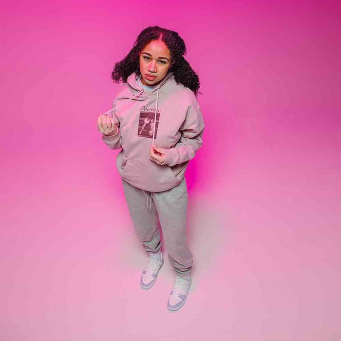 Front view of the Overtime No Time For Heartache Hoodie.