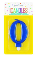Number Birthday Candle and Holder 1-9 - BLUE