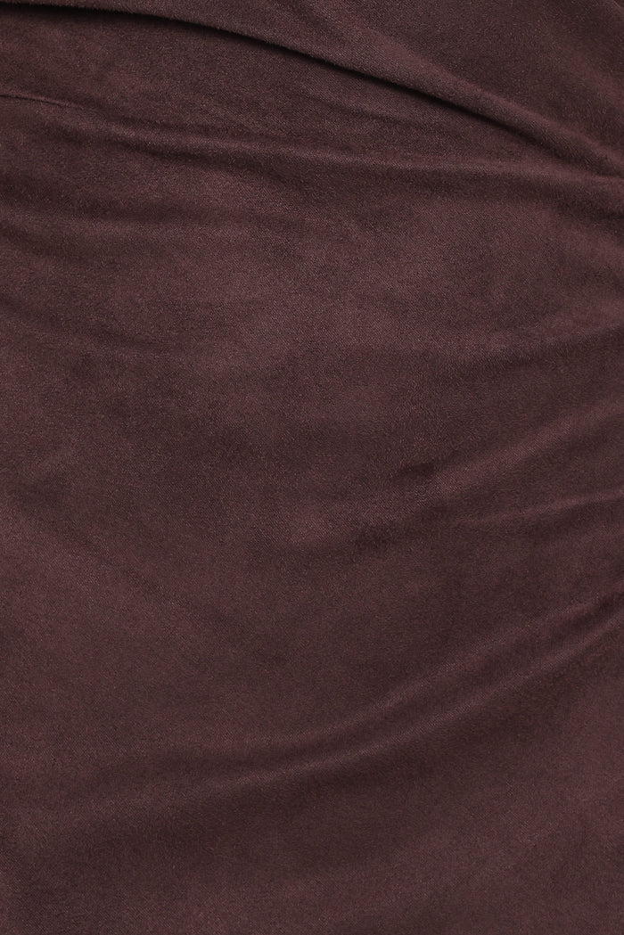 Petal and Pup USA DRESSES Olympia Off Shoulder Maxi Dress - Chocolate