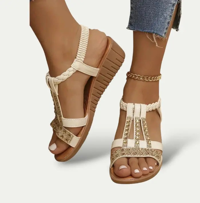 Women Open Toe Leather Summer Sandals