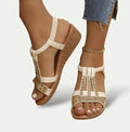 Women Open Toe Leather Summer Sandals