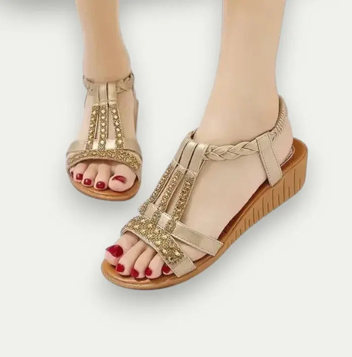 Women Open Toe Leather Summer Sandals