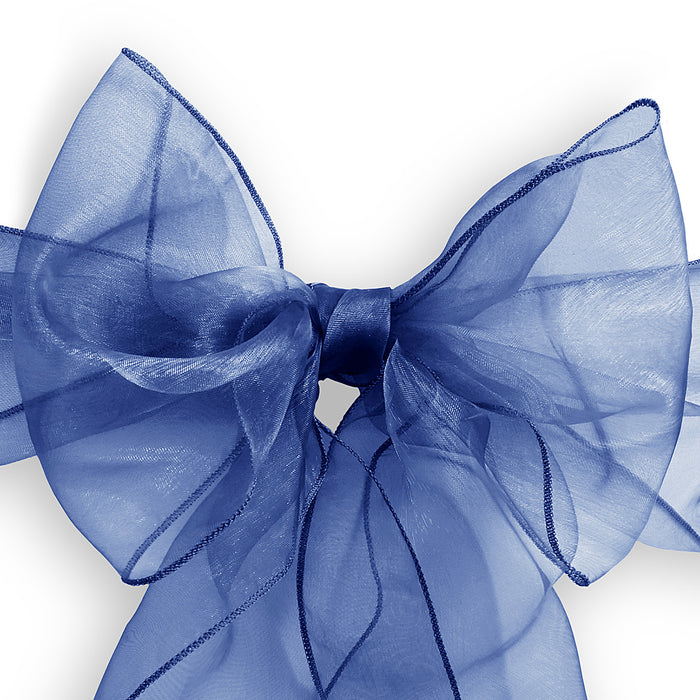Organza Chair Sash - Navy Blue