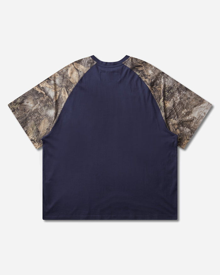 Mental Athletic Short Sleeve Raglan T Shirt Baritone Blue T-Shirts Top ZBMW048JY41 BLU0053