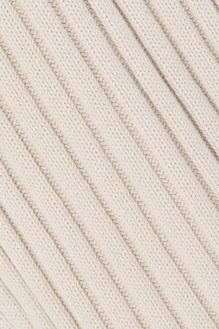 Beige Sand Ribbed Knit Celine Pants