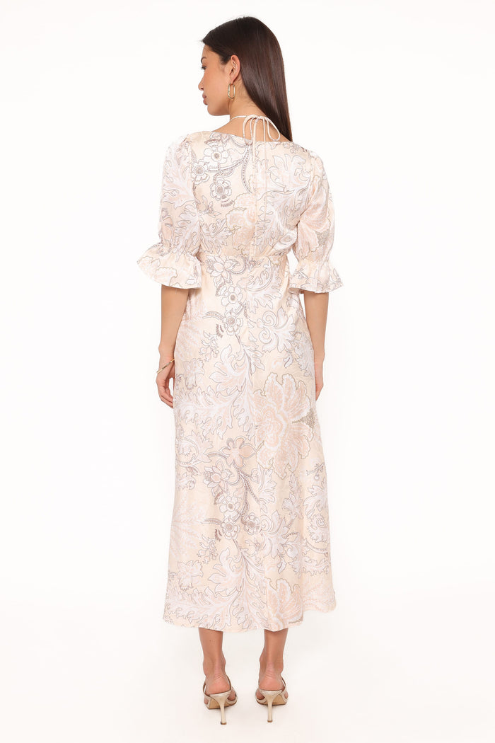 Petal and Pup USA DRESSES Pauline Long Sleeve Maxi Dress - Pastel Paisley