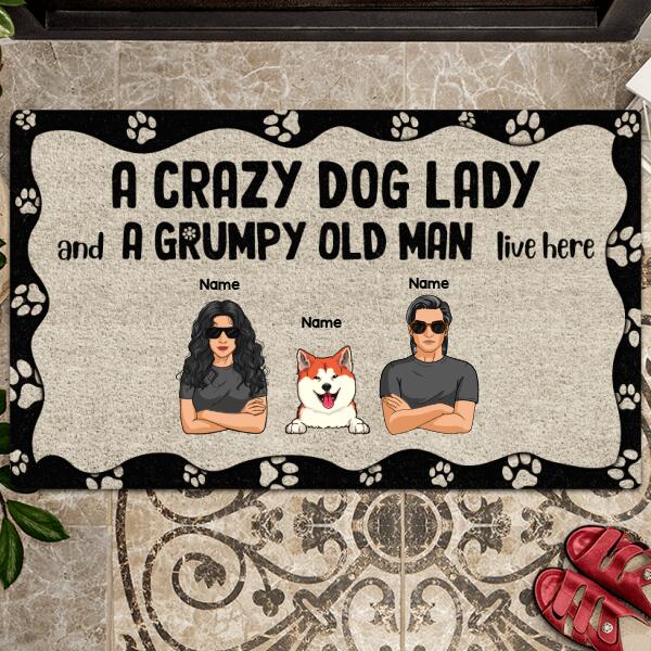 Pawzity Welcome To Our Home Front Door Mat, Gifts For Pet Lovers, The Humans Just Live Here With Us Welcome Mat