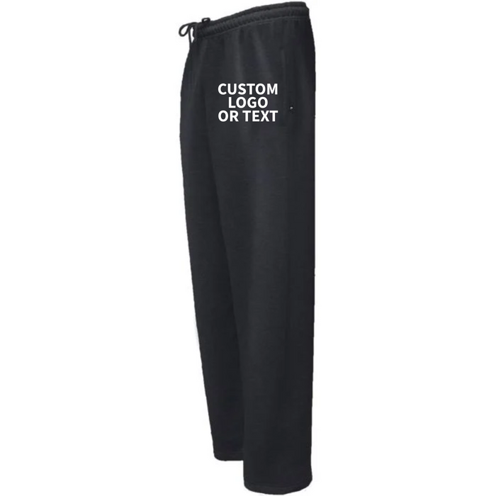 Pennant Open Bottom Sweatpants - Add Your Text or Logo