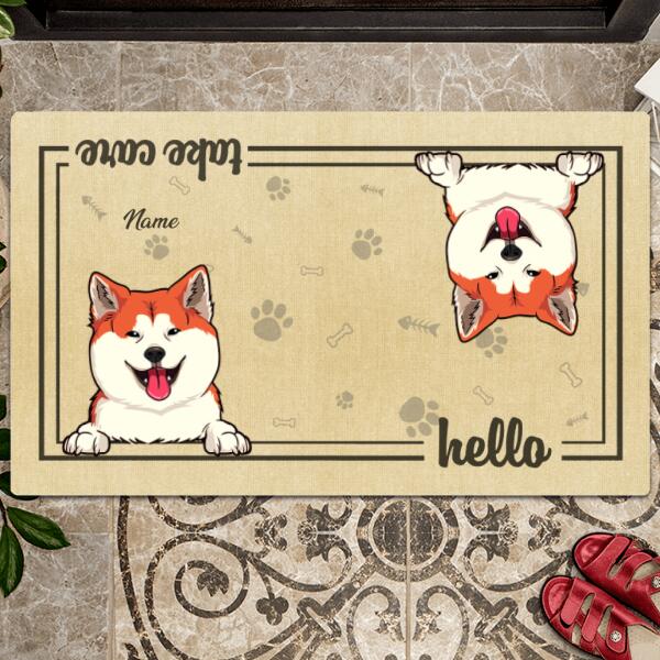 Pet Welcome Mat Funny, Cat Lover Gift, Dog Lover Gift, Custom Doormat, Front Door Decor, Personalized Dog & Cat Doormat