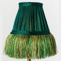 Pleated Lamp Shade with Fringe | Green | 12.5 x 7 x 10cm - Suzie Anderson Home