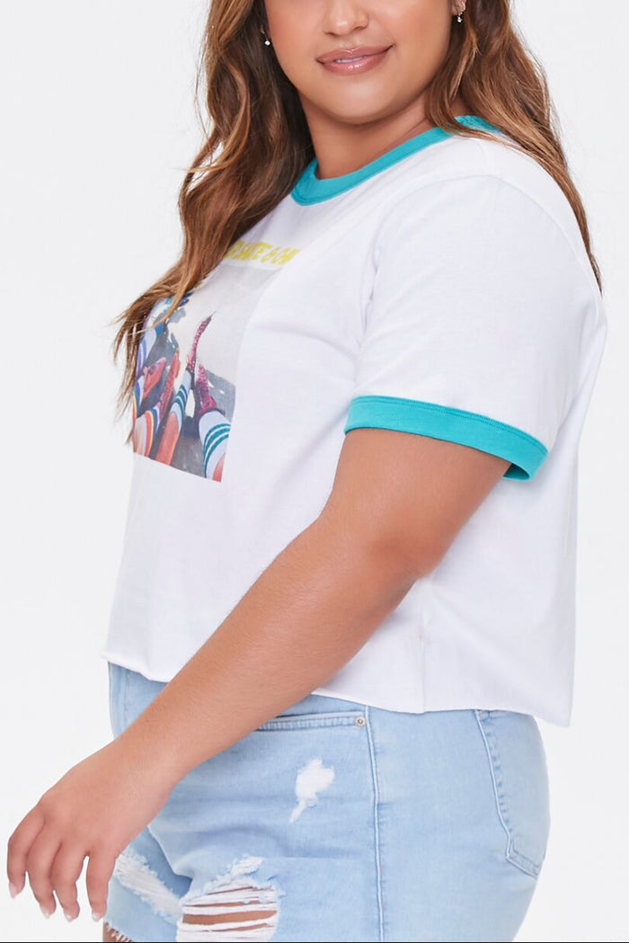 Plus Size Moxi Skates Ringer Tee