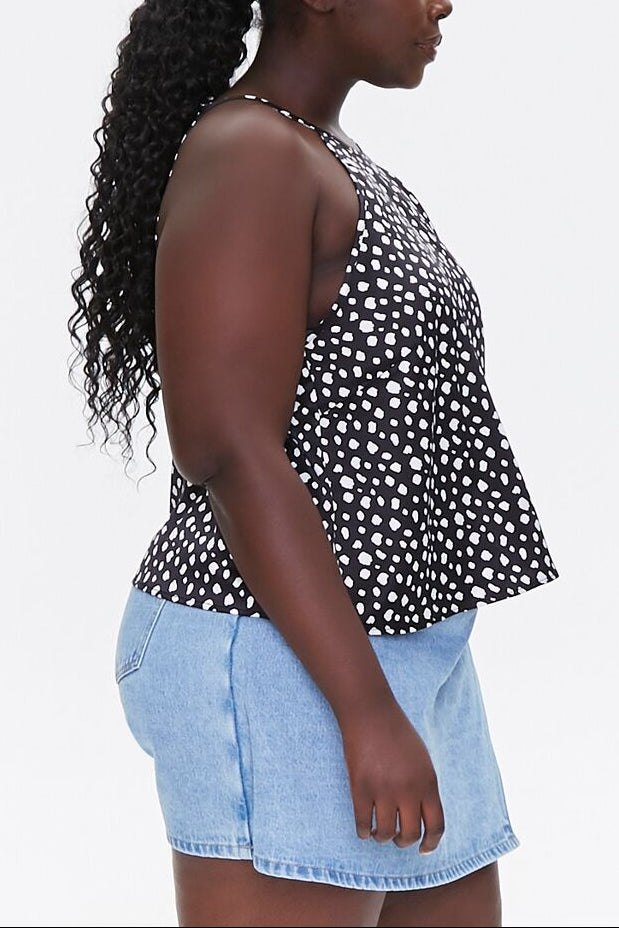 Plus Size Spotted Cami