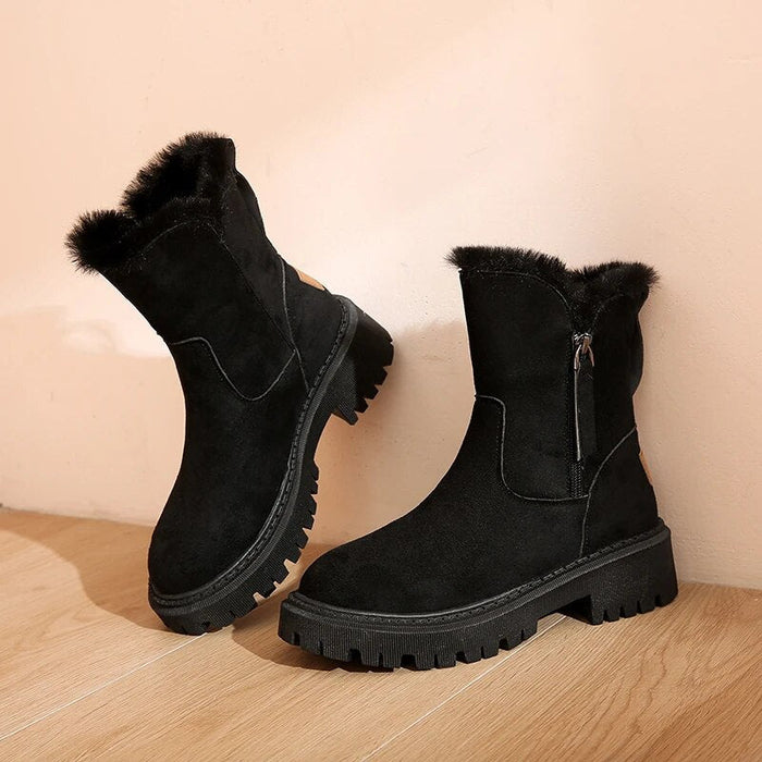 Plush Platform Snow Boots for Women – Stylish & Cozy for Winter