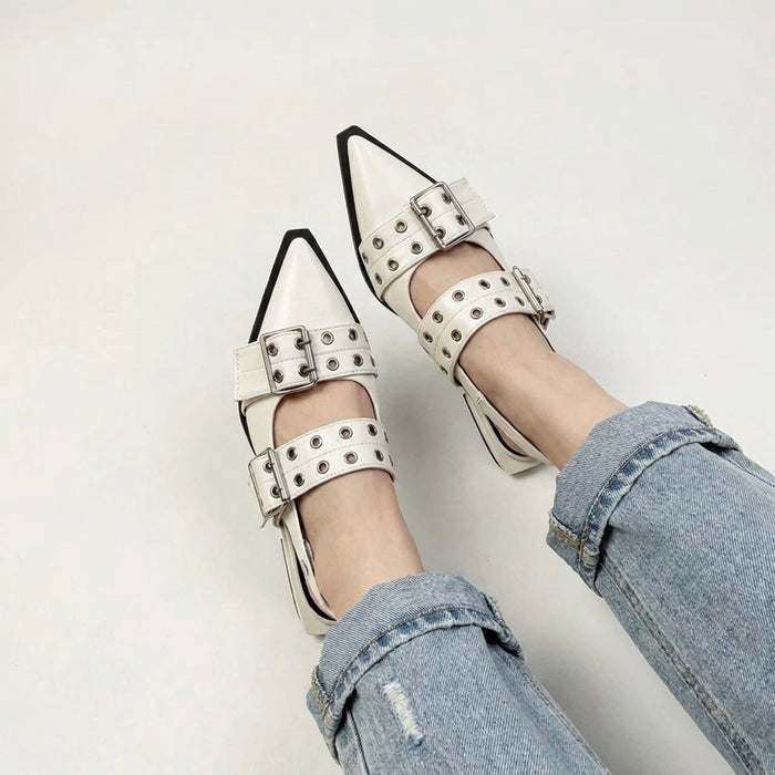Pointed Sandals for Women – Bold & Stylish Design with Wide Buckle Straps