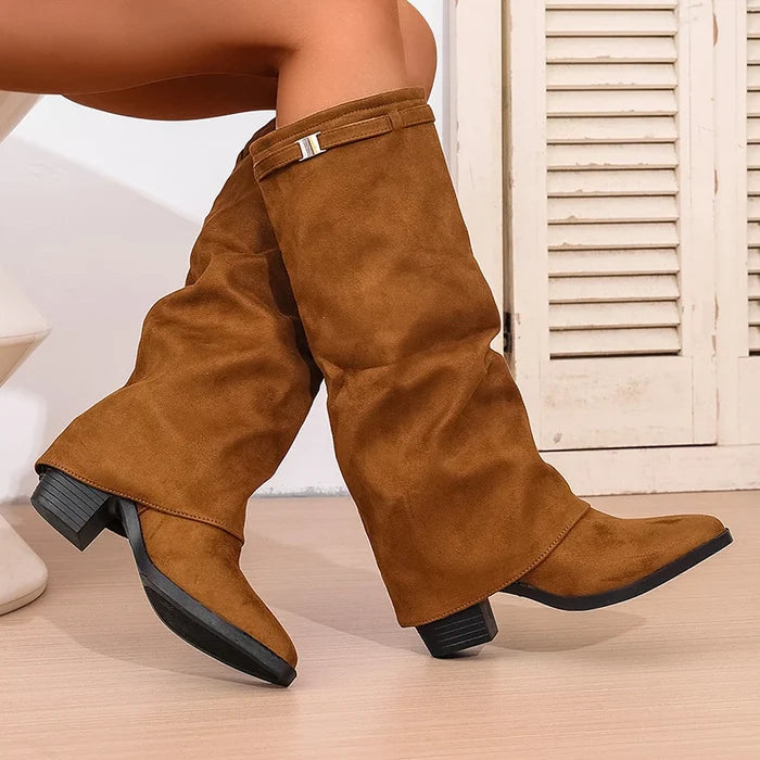 Pointed Toe Knee High Boots for Women – Stylish & Comfortable Black Design