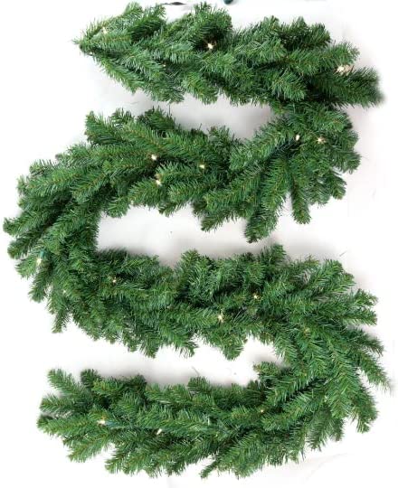 Christmas Garland 9' Pre-Lit Artificial Pine Garland Spruce  ArtificialFlowers