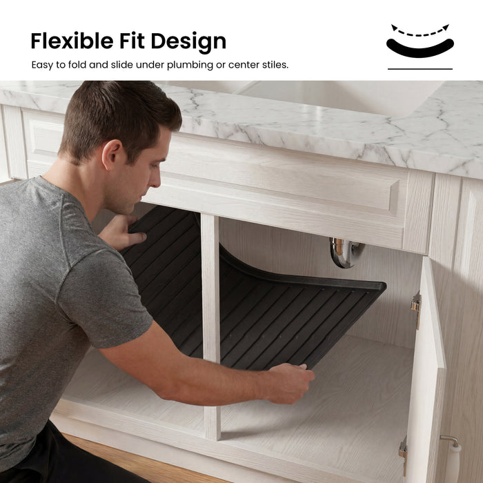 Premium Waterproof Under Sink Mat – 34" × 22"