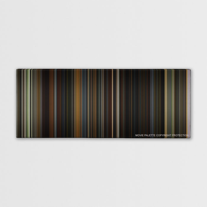 Public Enemies color palette canvas print: thousands of thin vertical stripes of color