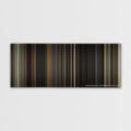 Public Enemies color palette canvas print: thousands of thin vertical stripes of color