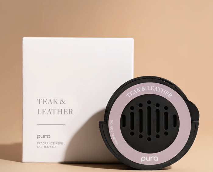 Pura Car Diffuser Refill- Teak & Leather - Pine & Moss