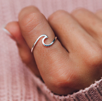 Pura Vida Wave Ring - Pine & Moss