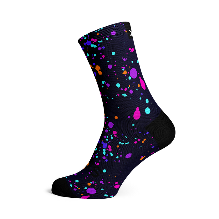 Purple Splash Crew Socks