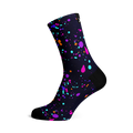 Purple Splash Crew Socks