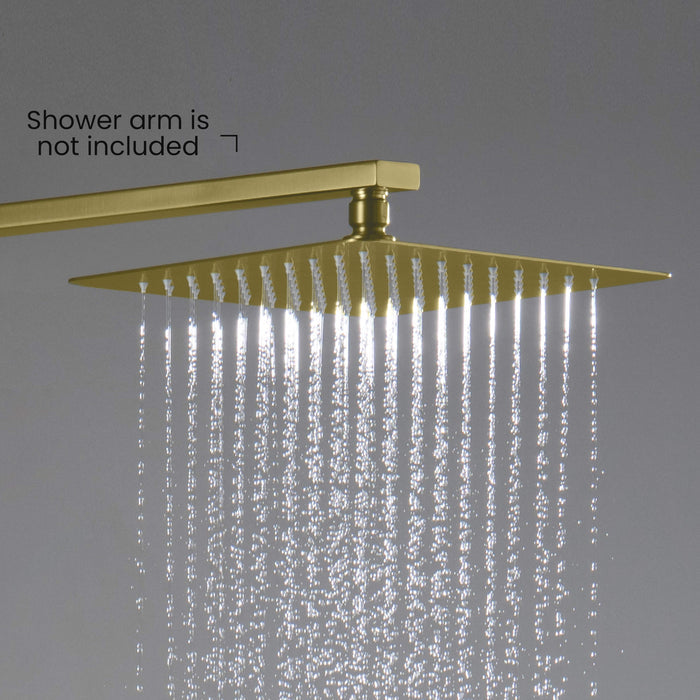 Quadra 10" Metal Rain Shower Head 2mm Ultra Thin Profile  - RS101