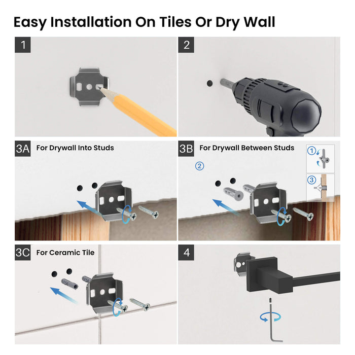 Quadra 2-Piece Bathroom Hardware Set - C-CBA15-2-1