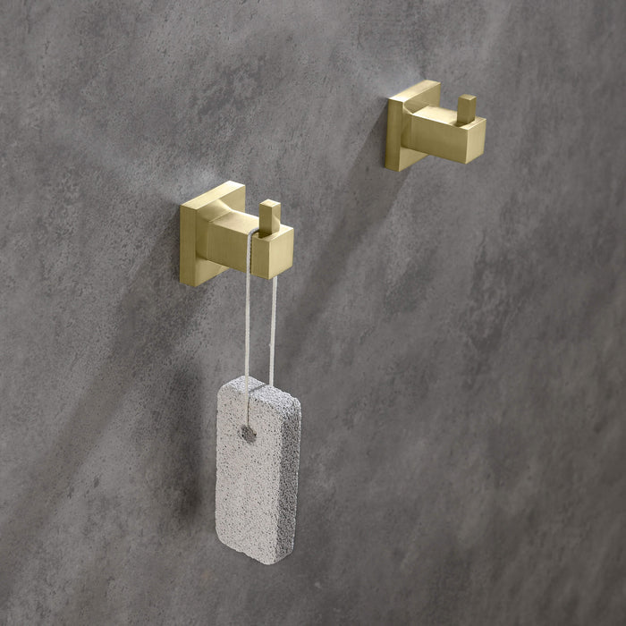 Quadra Bathroom Towel & Robe Hook 3 Count - CBA-1501 - 3PC