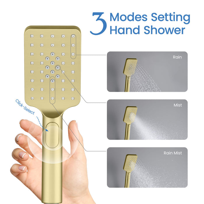 Quadro Premium ABS 3 Mode Handheld Shower Head - HS101