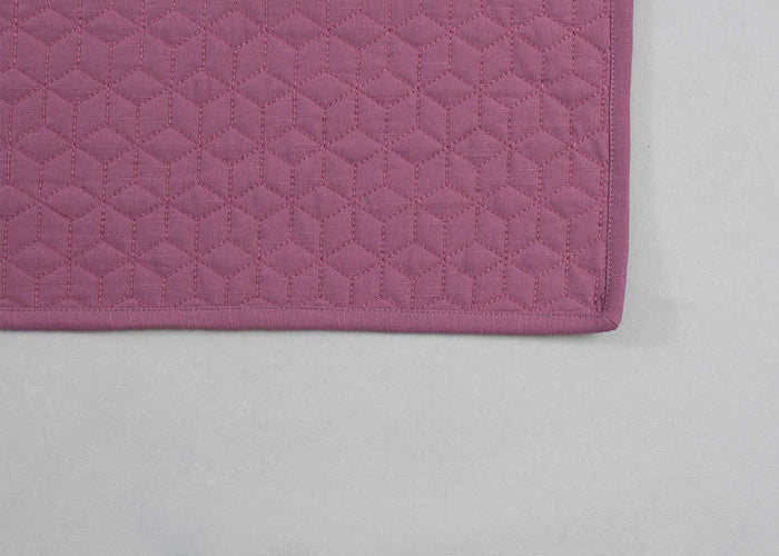 Quilted Solid Cotton Placemats - Grape Solid