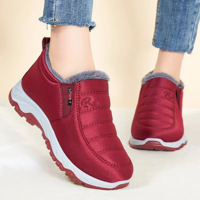 Quilted Waterproof Winter Boots for Women – Cozy & Stylish Slip-On Design
